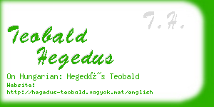 teobald hegedus business card